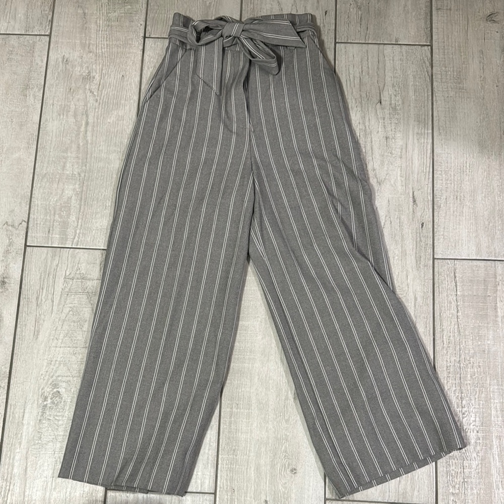 Gray Striped Women's Pants